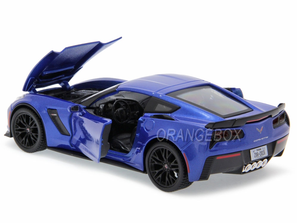 Chevrolet Corvette Stingray C7 Z06 2015 Maisto 1:24 Azul - 20 anos